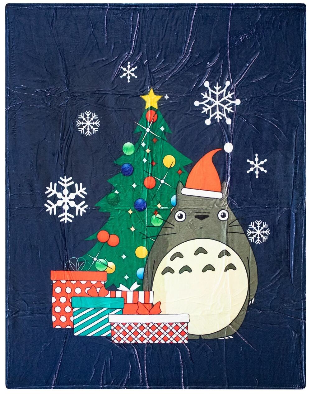My Neighbor Totoro Christmas Holiday Soft Fleece Throw Blanket 60" x 50" - NEW